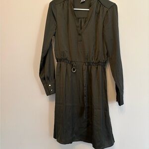 Elegant Olive Green Dress